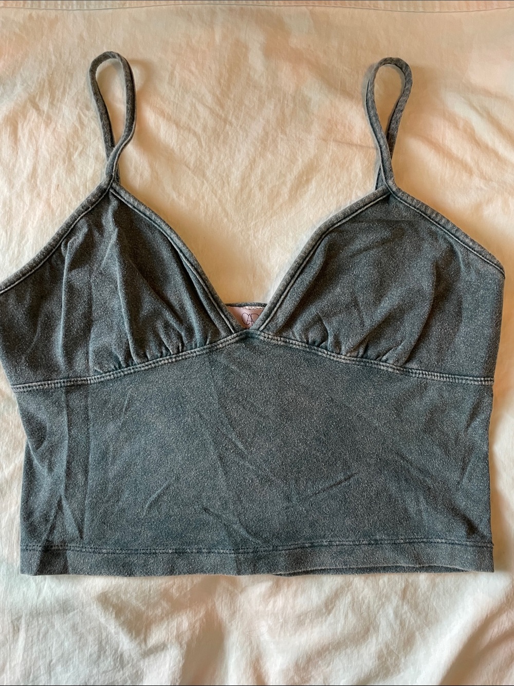 Blue Cropped Tank Top